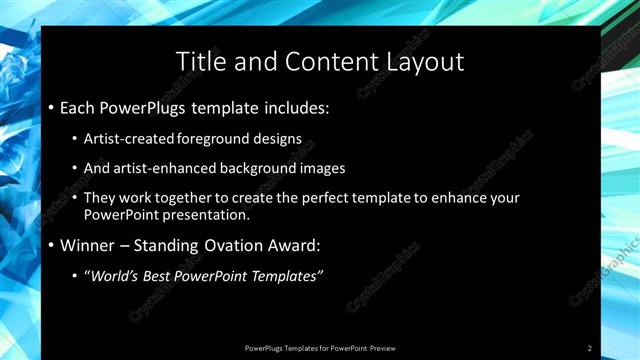 Title and Content presentation slide layout