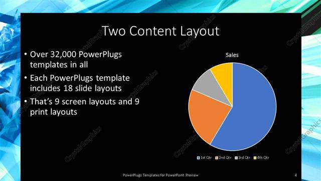 Two Content presentation slide layout