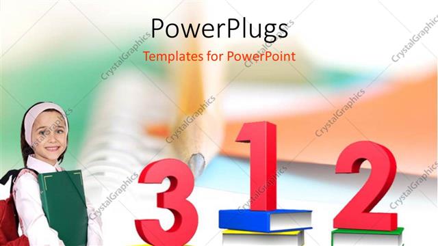  Presentation with books - A number of digits and a collection of books