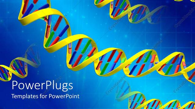  Presentation with dna - A number of DNA structures together with bluish background