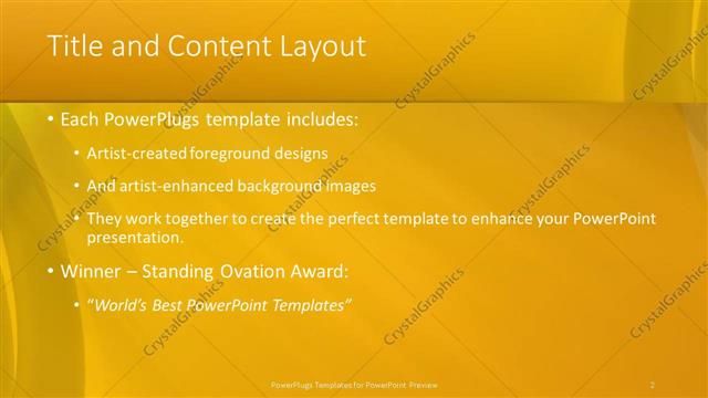 Title and Content presentation slide layout