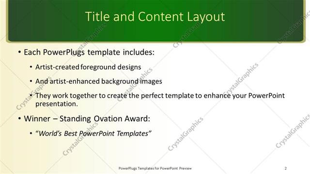 Title and Content presentation slide layout