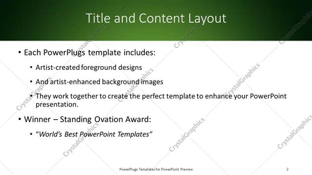 Title and Content presentation slide layout