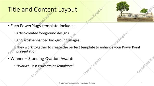 Title and Content presentation slide layout
