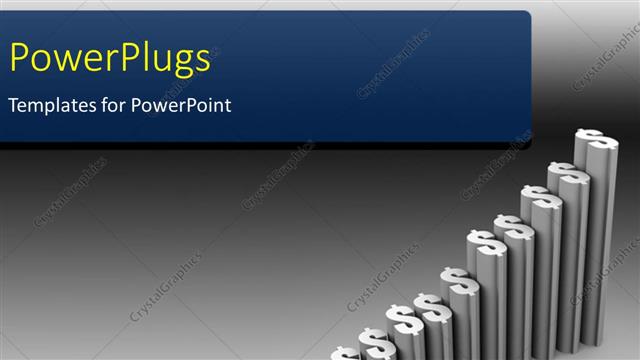  Presentation with dollar sign - A number of dollar signs in grayish color with grayish background