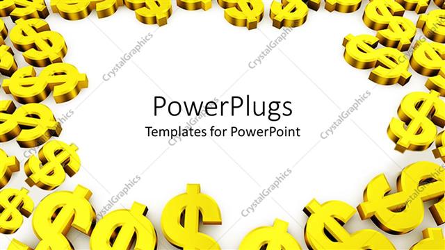  Presentation with dollar signs - A number of dollar signs with place for text in middle