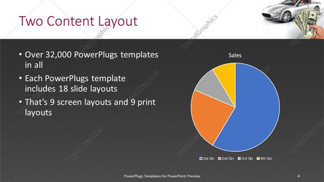 Two Content presentation slide layout