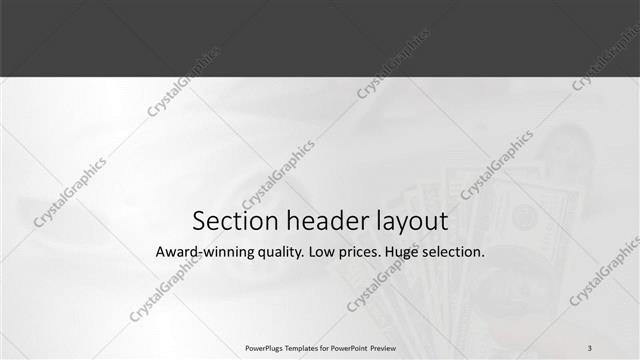 Section Header presentation slide layout