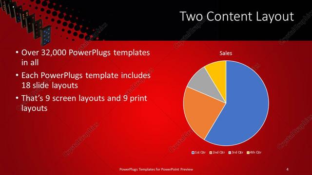 Two Content presentation slide layout