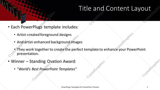 Title and Content presentation slide layout