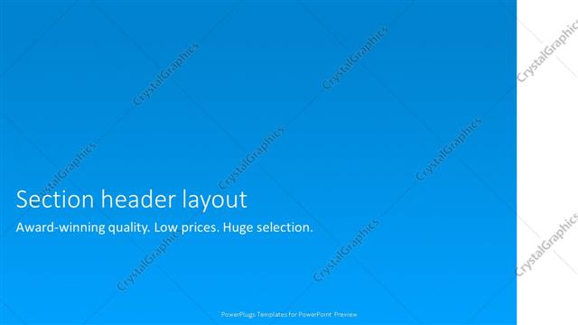 Section Header presentation slide layout