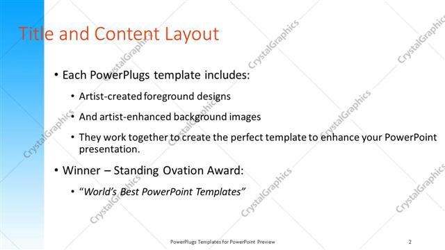 Title and Content presentation slide layout