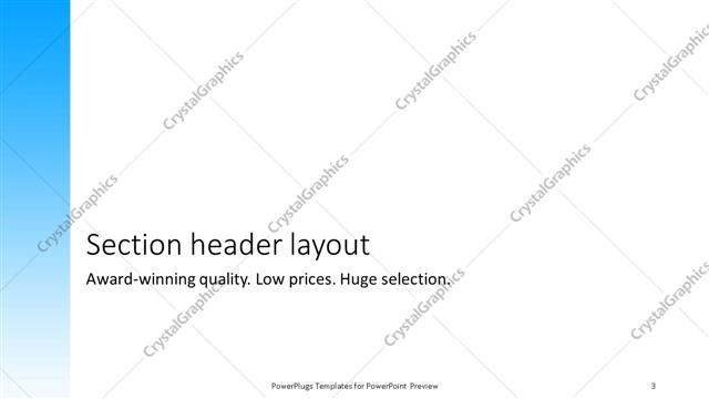 Section Header presentation slide layout