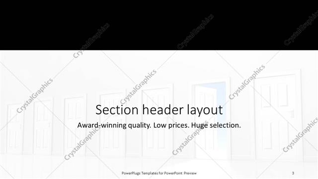 Section Header presentation slide layout