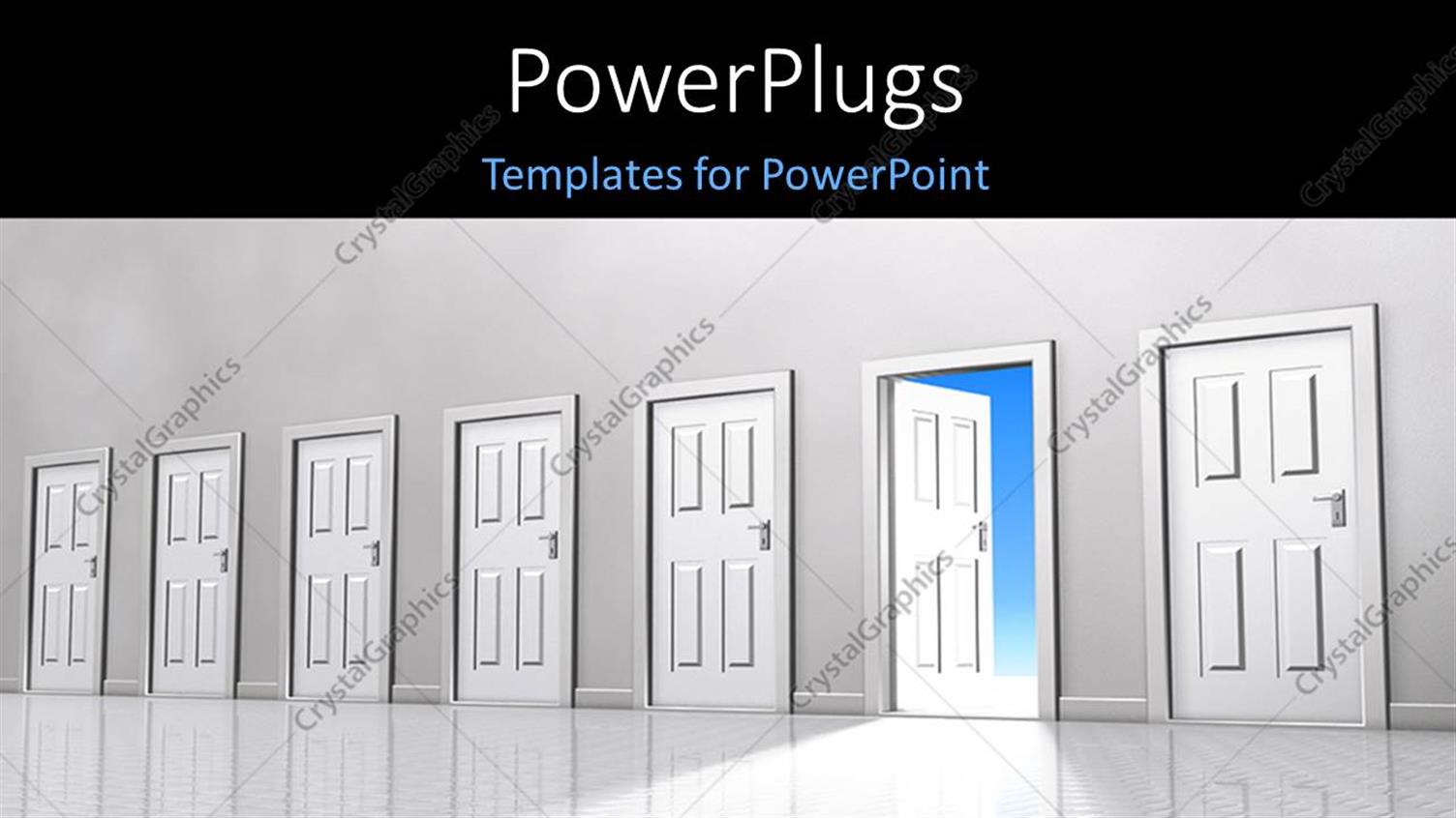 Featuring a Number of Dorrs with only One Open