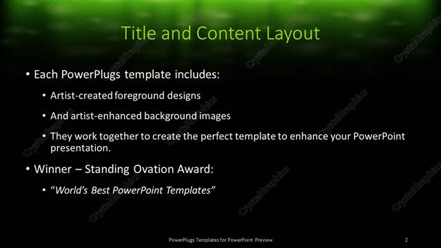 Title and Content presentation slide layout
