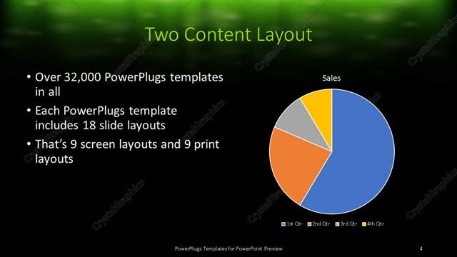 Two Content presentation slide layout