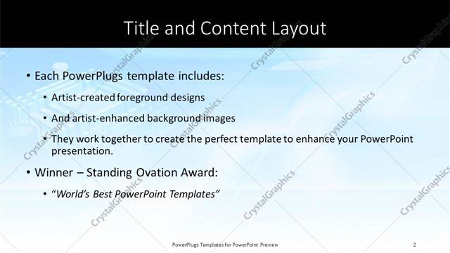 Title and Content presentation slide layout