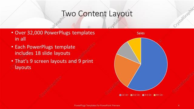 Two Content presentation slide layout