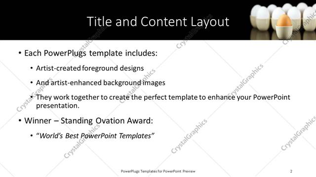 Title and Content presentation slide layout