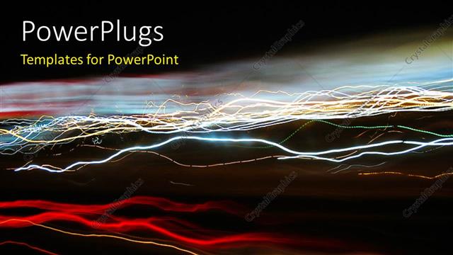  Presentation with light colors - A number of electrical lines of various colors