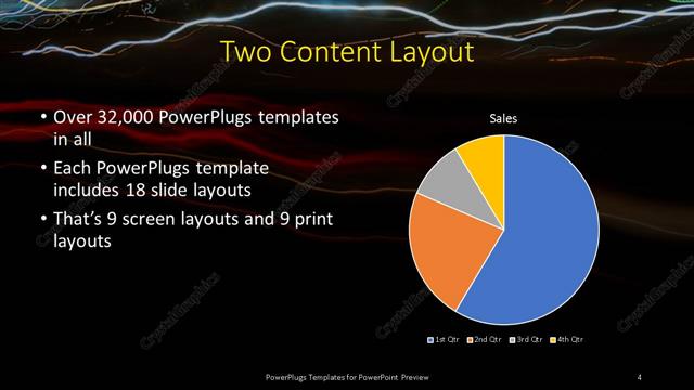 Two Content presentation slide layout