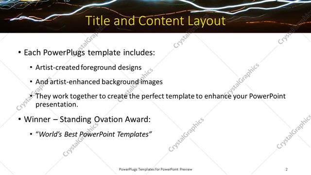 Title and Content presentation slide layout