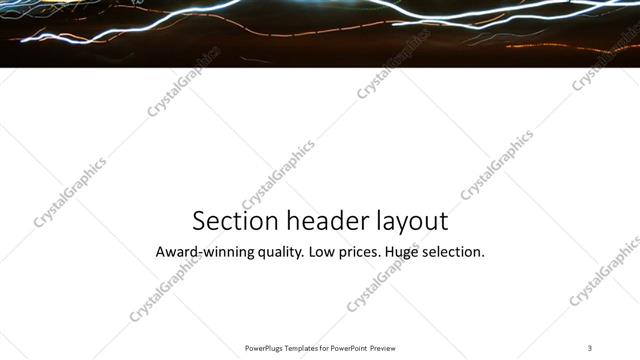 Section Header presentation slide layout