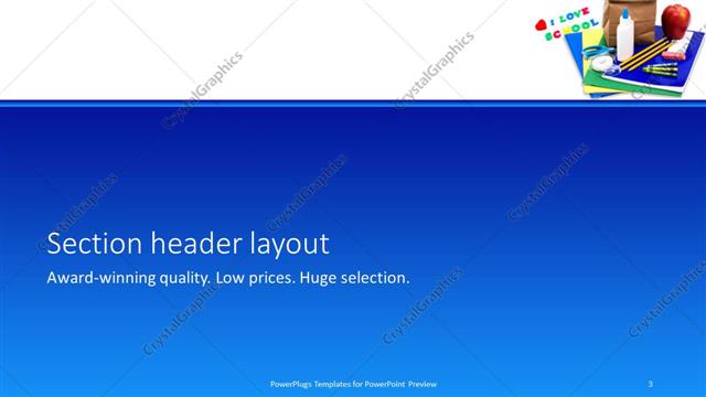 Section Header presentation slide layout