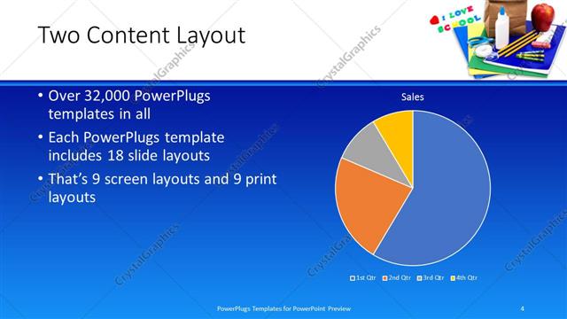 Two Content presentation slide layout