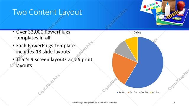 Two Content presentation slide layout