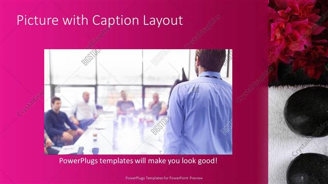 Picture with Caption presentation slide layout