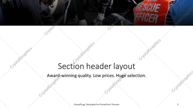 Section Header presentation slide layout