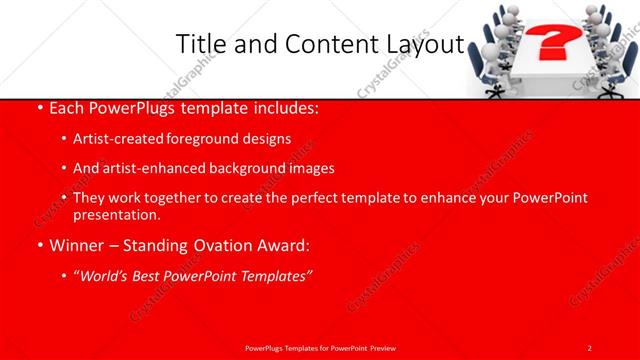 Title and Content presentation slide layout