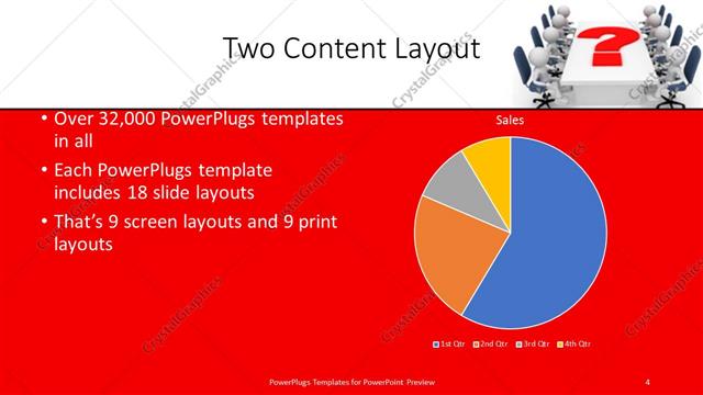 Two Content presentation slide layout