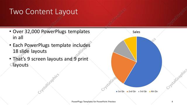 Two Content presentation slide layout