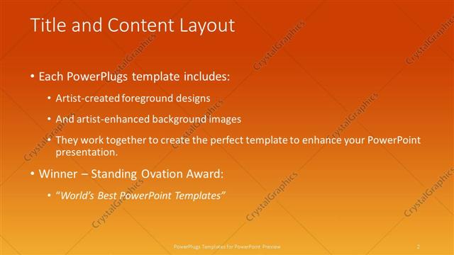 Title and Content presentation slide layout