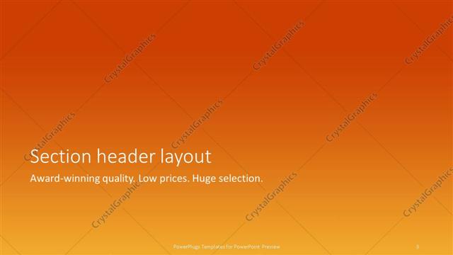 Section Header presentation slide layout