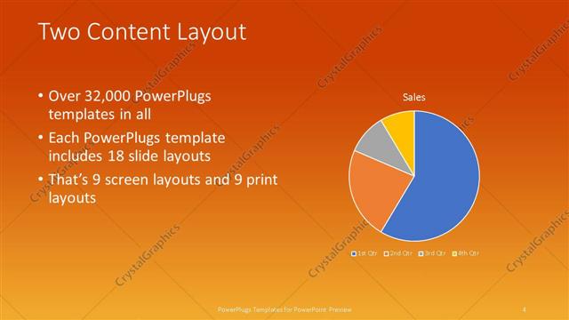 Two Content presentation slide layout
