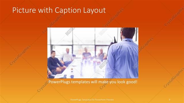 Picture with Caption presentation slide layout