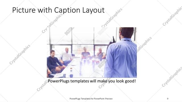 Picture with Caption presentation slide layout