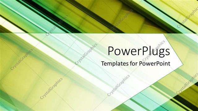  Presentation with abstract green - A number of escalators with yellowish background