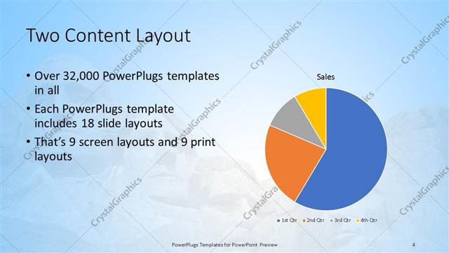 Two Content presentation slide layout