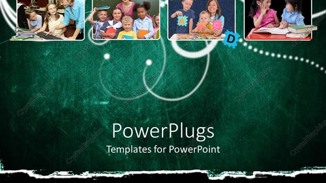  Presentation with school family - A number of family pictures with greenish background