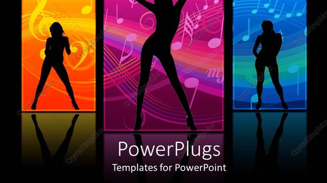  Presentation with female - A number of female dancers dancing together