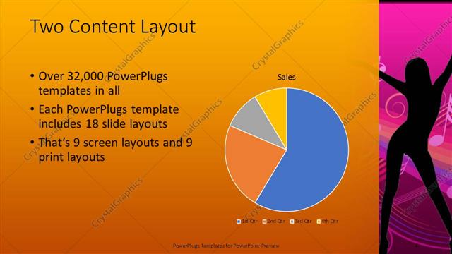 Two Content presentation slide layout