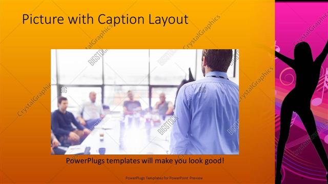 Picture with Caption presentation slide layout