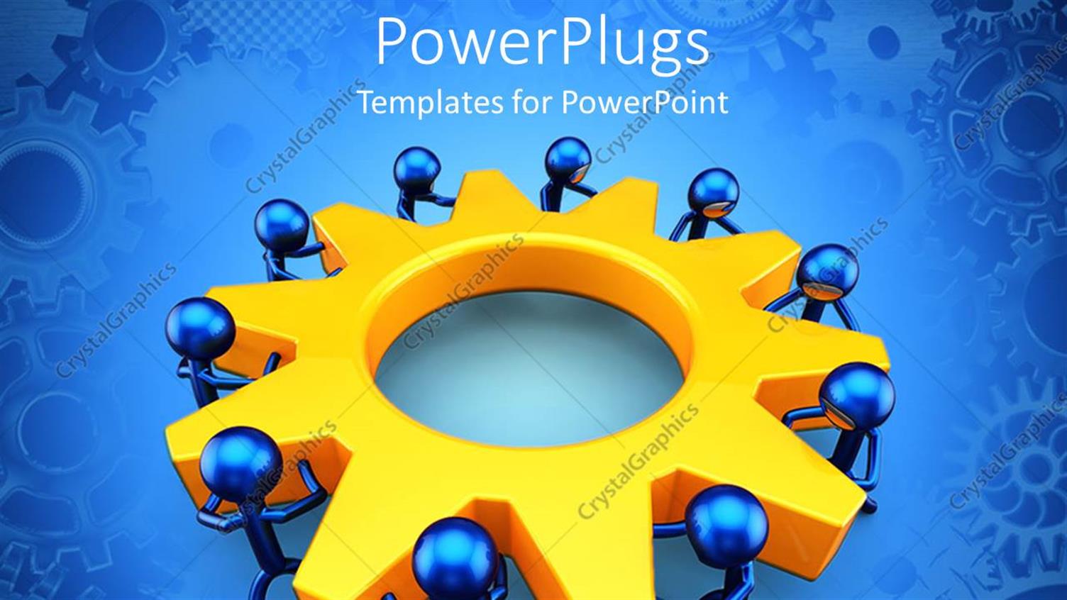 Featuring a Number of Figures Along with a Gear