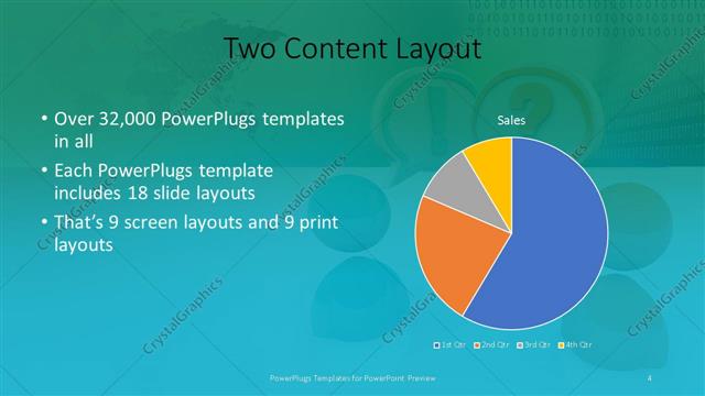 Two Content presentation slide layout