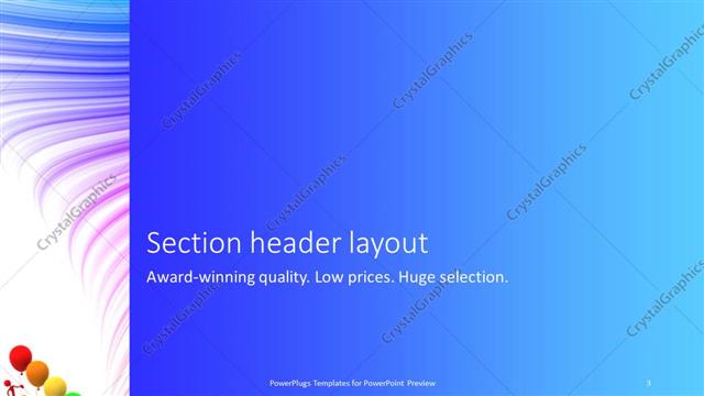 Section Header presentation slide layout